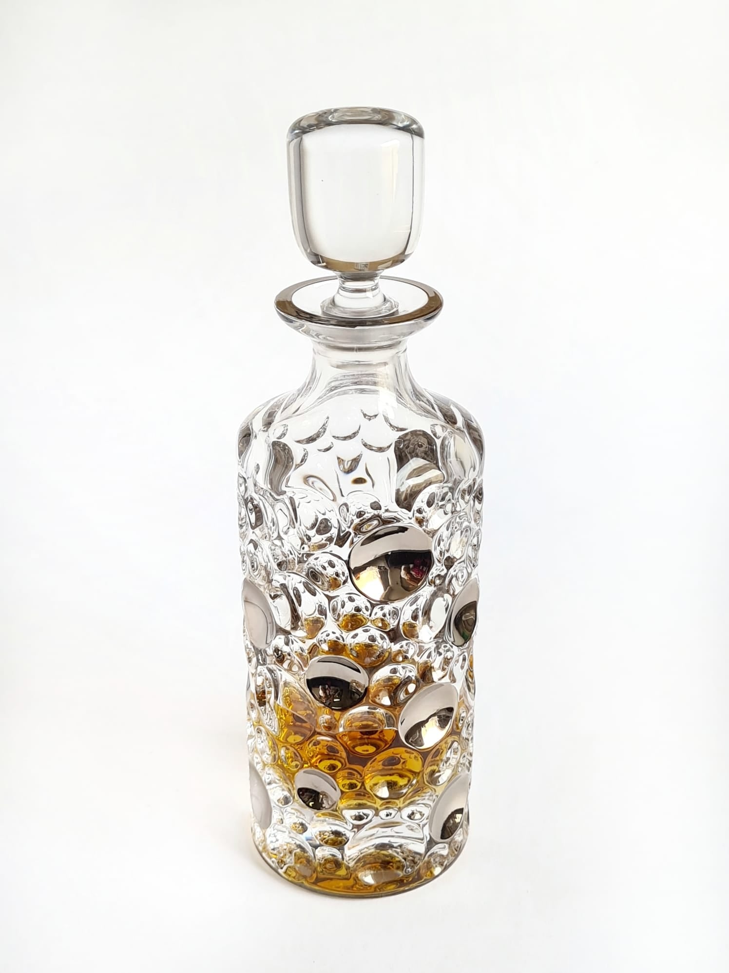 crystal decanter with platinum