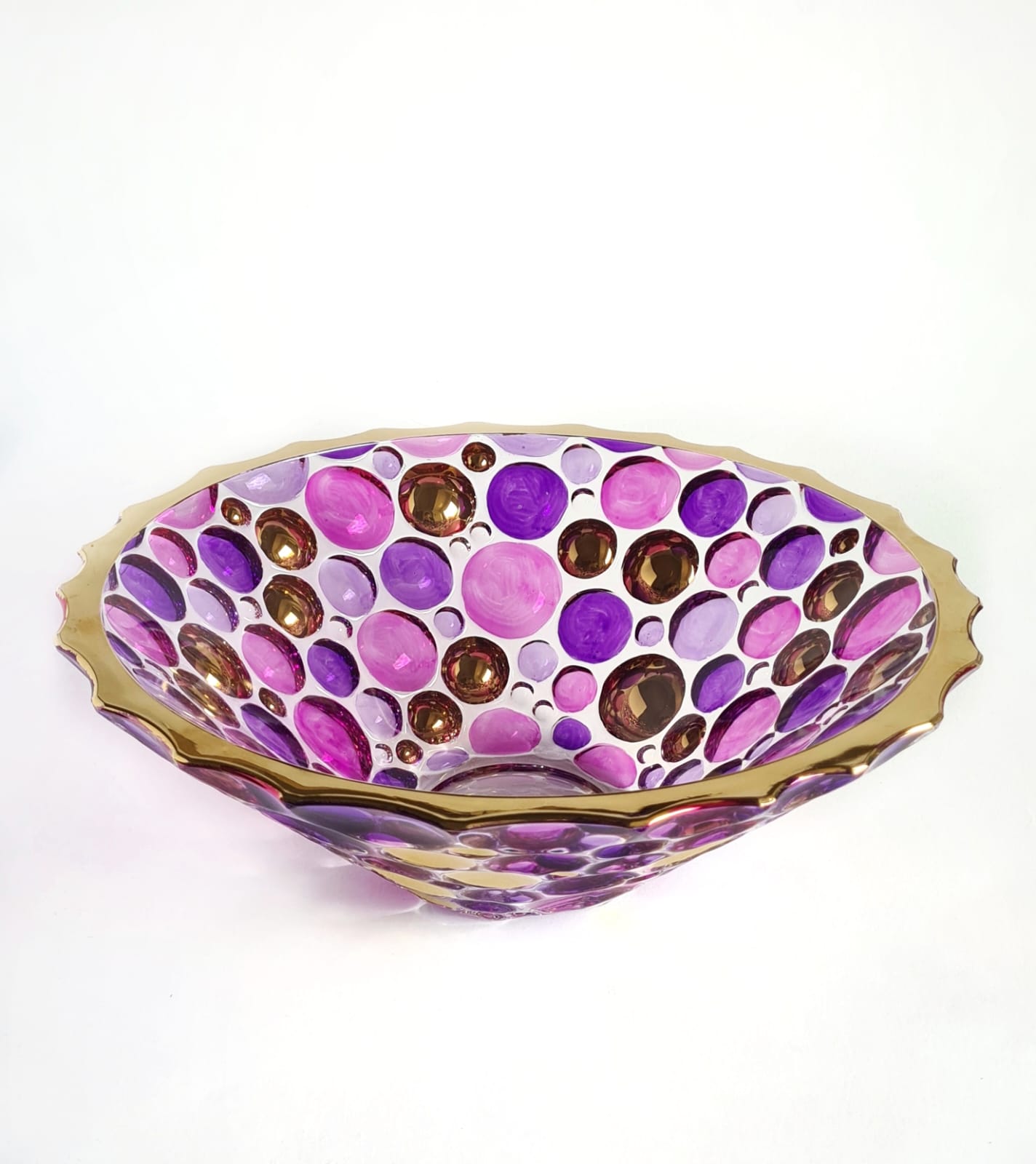 purple crystal bowl