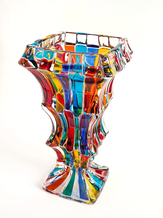 Crystal flower vase- Cascade