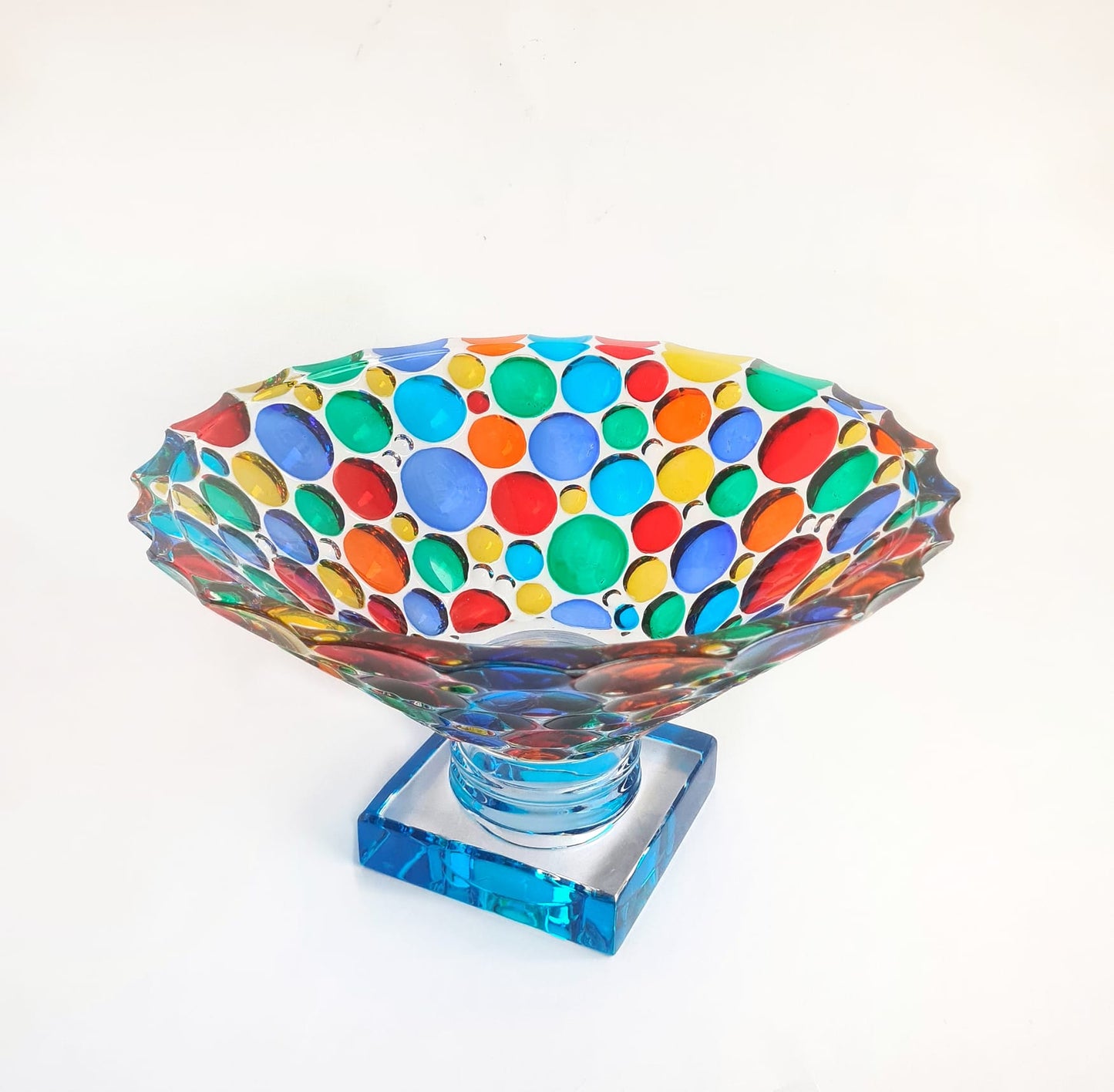 Crystal fruit bowl on a foot- Lisboa