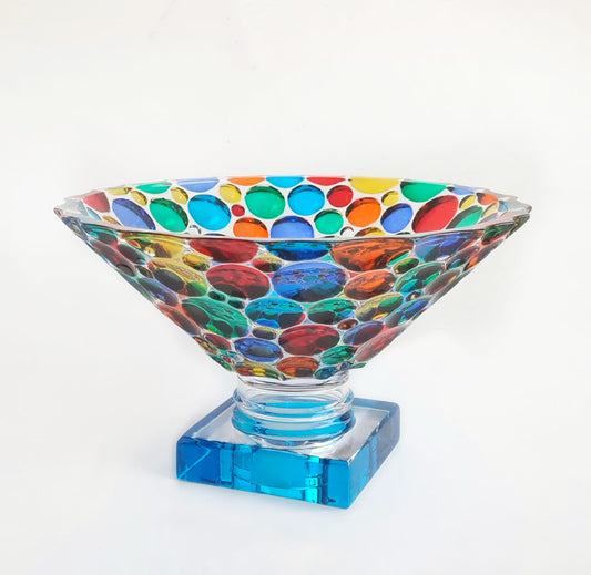 Crystal fruit bowl on a foot- Lisboa