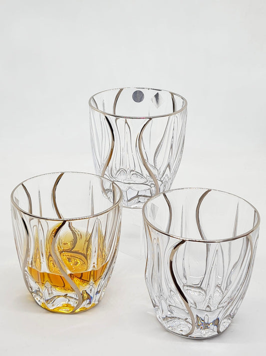 Crystal Whisky set with platinum- Ocean