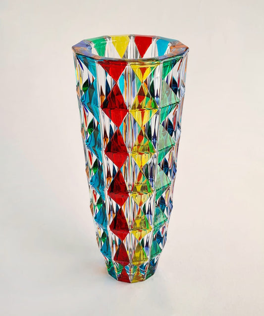 Colour crystal vase- diamond