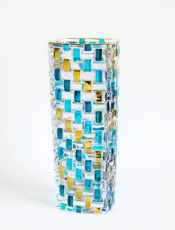 Gold and blue vase