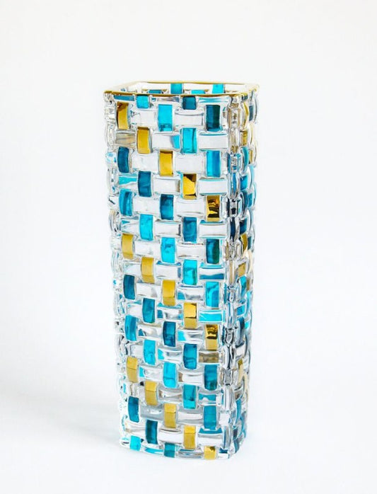 Gold and blue vase