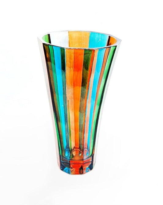Colour crystal vase- boston