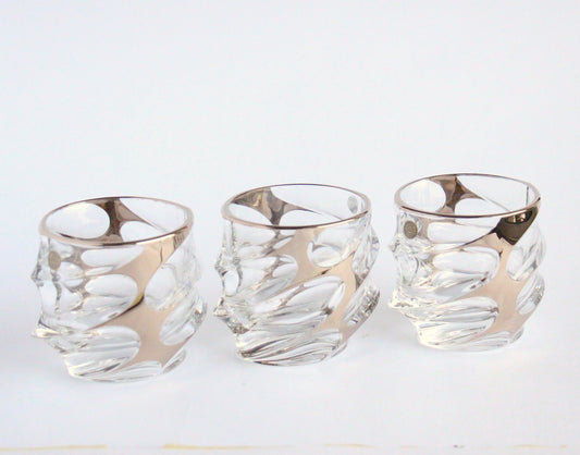Crystal and platinum whisky set- Calypso
