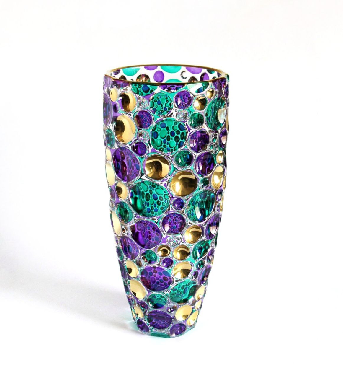 Purple green vase