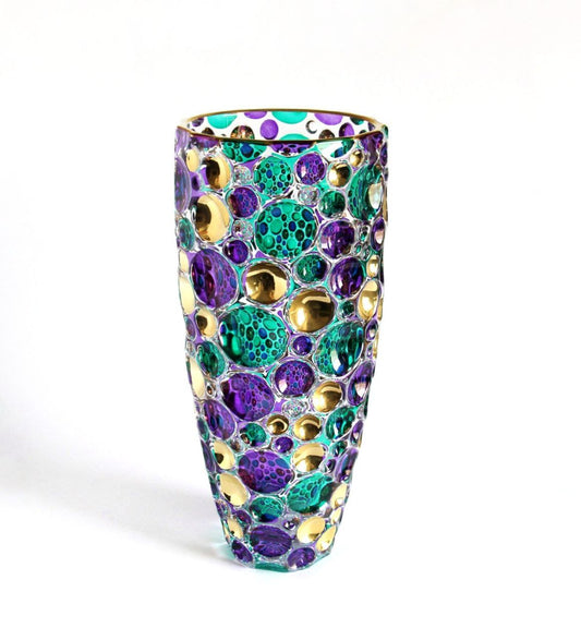 Purple green vase