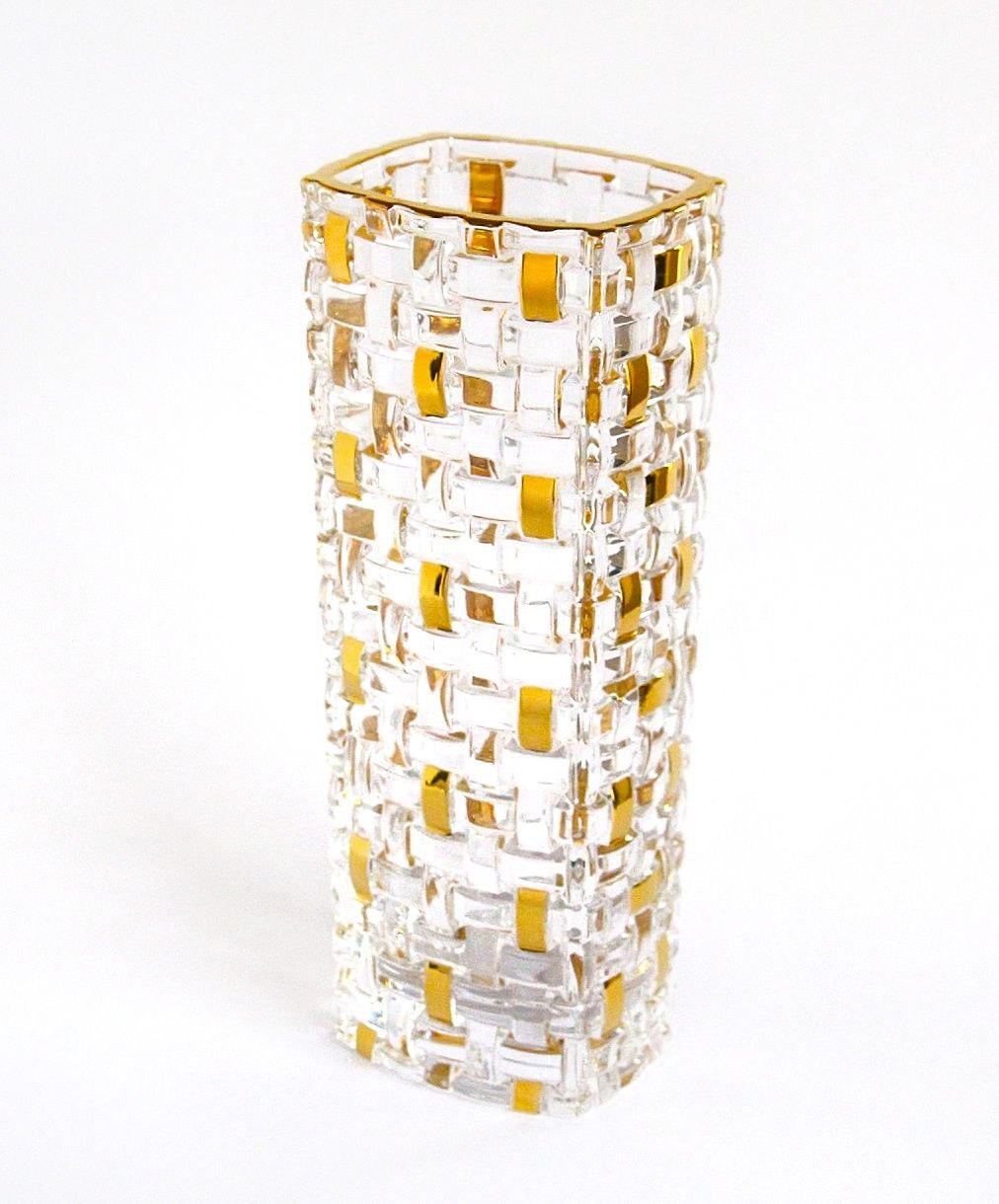Middle crystal gold vase- bossanova