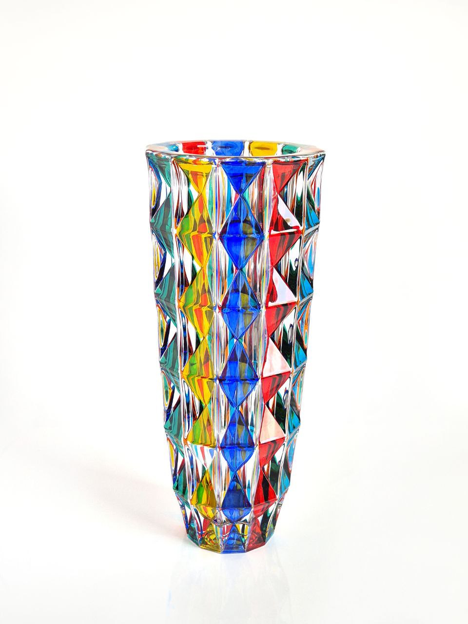 Colour crystal vase- Diamond