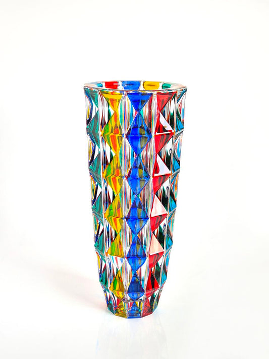 Colour crystal vase- Diamond