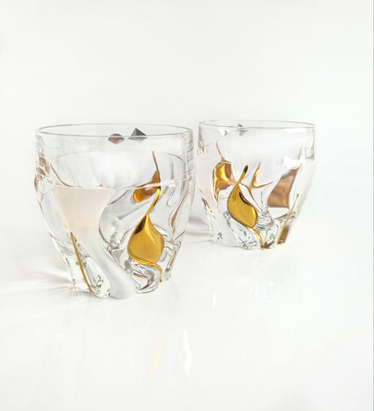 Crystal and Gold whisky set - Bamboo
