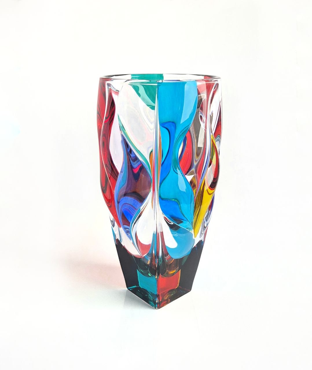 Colour crystal vase- Bamboo