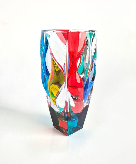 Colour crystal vase- Bamboo