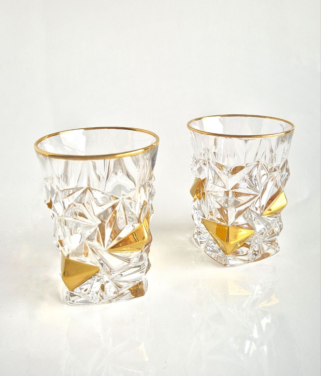 Crystal and Gold Tea Cups - Glacier