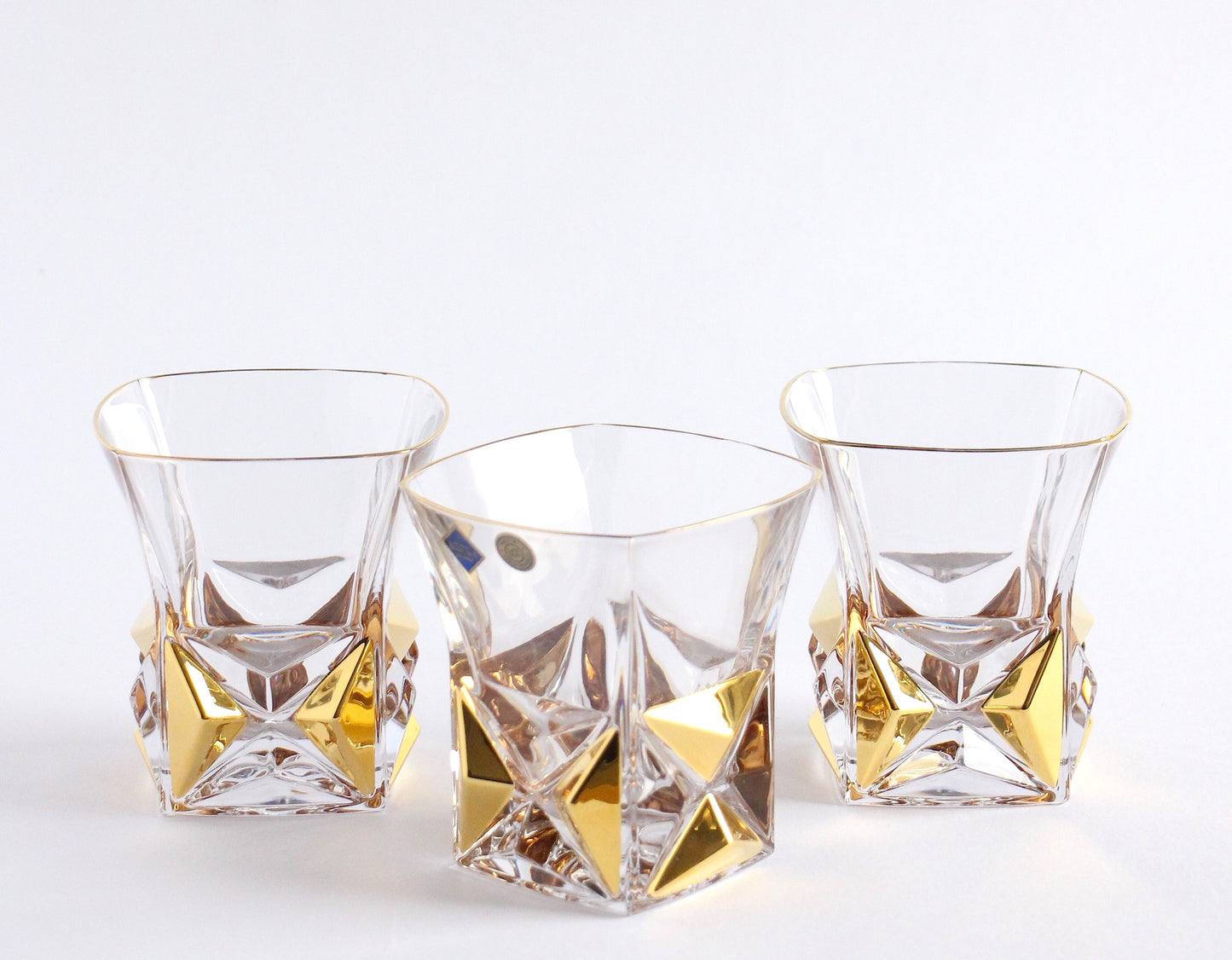 Crystal and Gold Drink set - Pyramid
