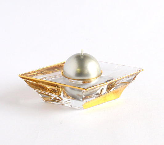 Crystal and gold votive- sail