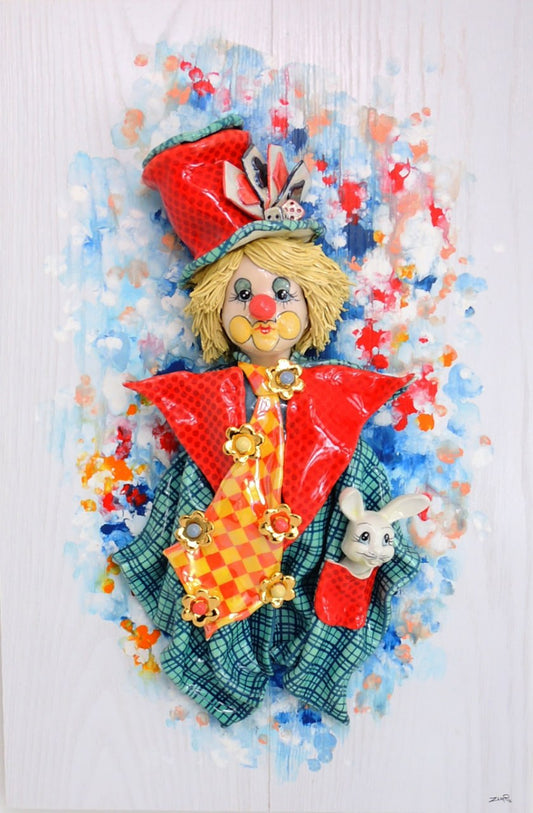 CLown with pocket rabbit