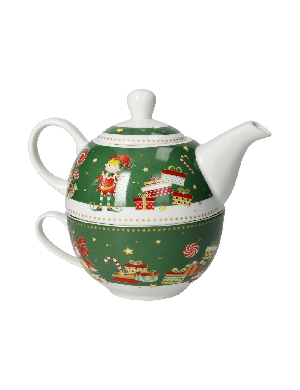 Christmas tea pot