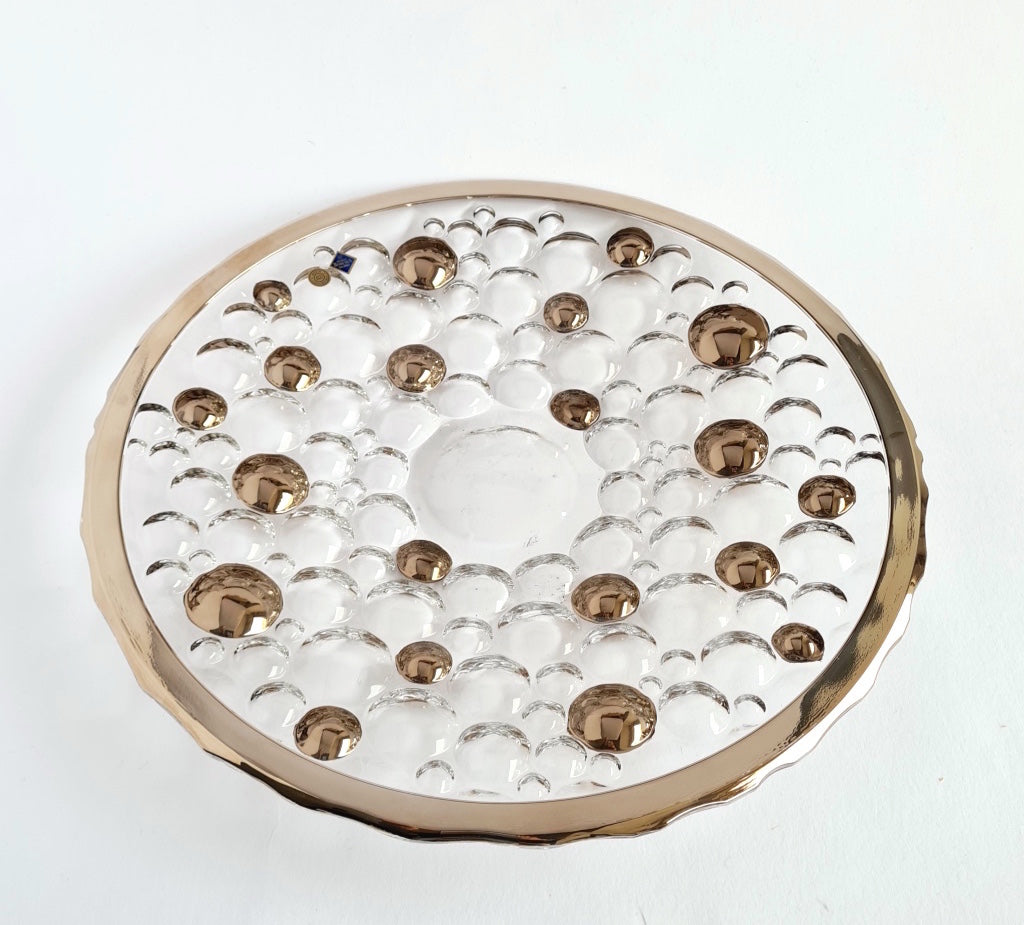 Platinum crystal cake platter