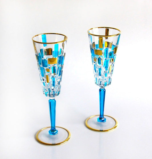 Turquoise champagne set- Etna